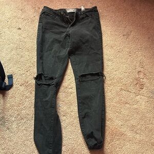 Garage - Ripped Black Skinny Jeans
